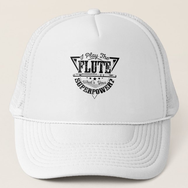 Flute Superpower Trucker Hat (Front)