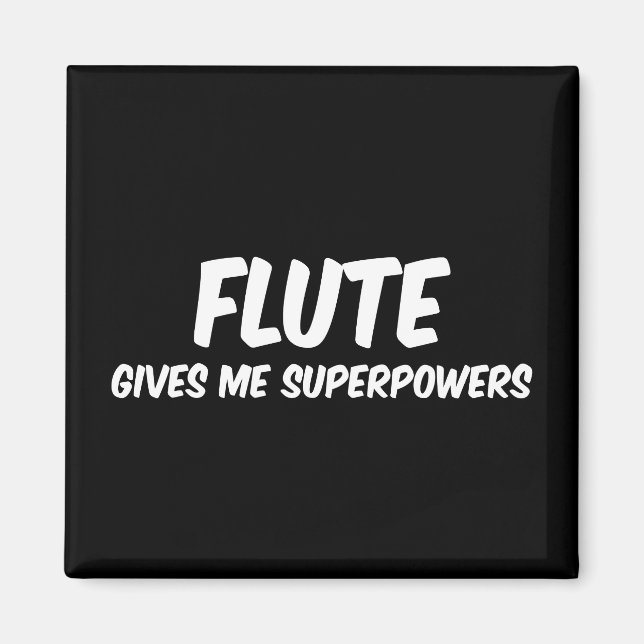 Flute Superpowers Funny Superhero Music Magnet (Front)