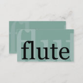 Flute Teacher Studio Music Orchestra Musician Business Card (Front/Back)