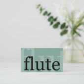 Flute Teacher Studio Music Orchestra Musician Business Card (Standing Front)