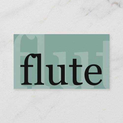 Flute Teacher Studio Music Orchestra Musician Business Card