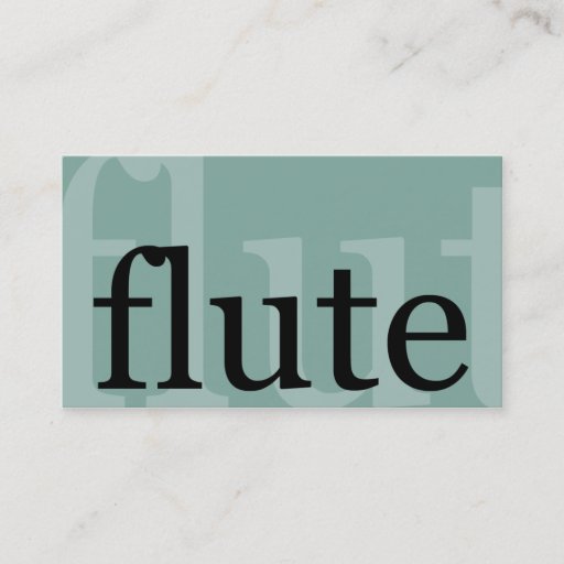 Customizable Flute Business Card Templates