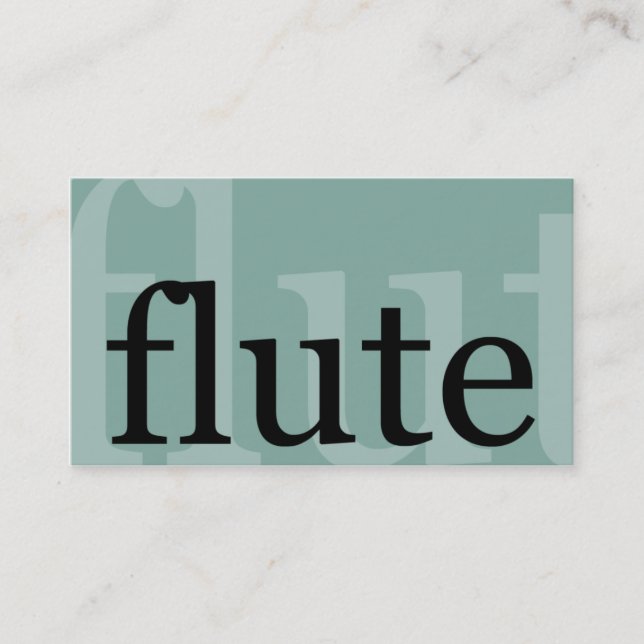 Flute Teacher Studio Music Orchestra Musician Business Card (Front)