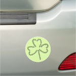 Flute Text Shamrock Car Magnet