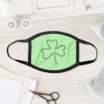 Flute Text Shamrock Face Mask