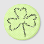 Flute Text Shamrock Magnet