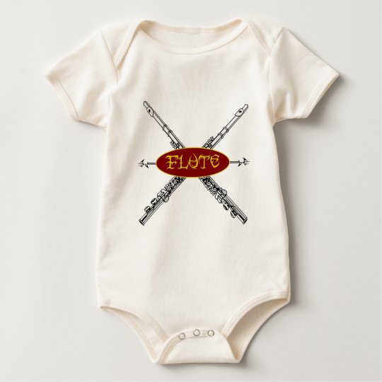Flute Tribal Design Baby Bodysuit