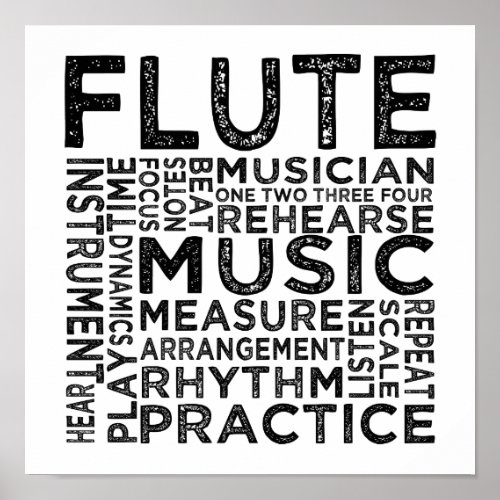 Flute Typography Poster