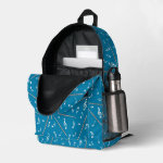 Flute White Music Notes Backpack