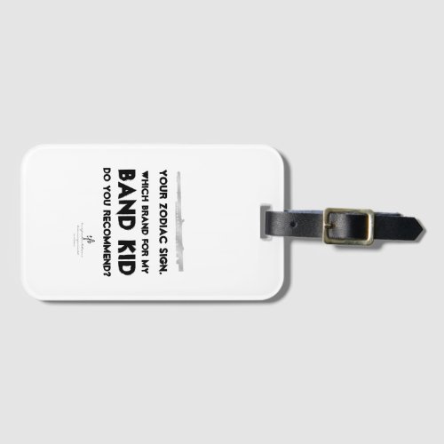 Flute Your Zodiac Sign Anti_ISO Wht Luggage Tag