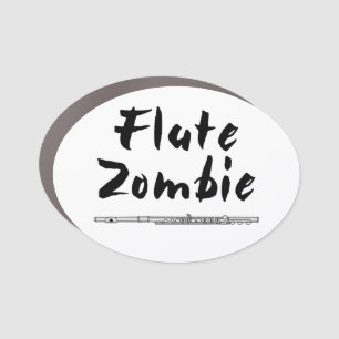 Flute Zombie Car Magnet