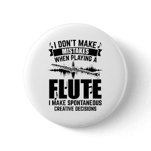 Flutes | Flutist Flute Player Music Gifts Button