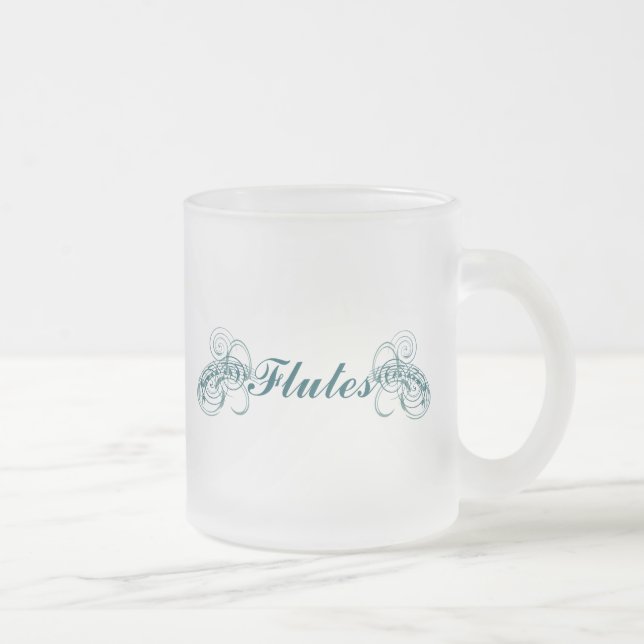 Flutes Frosted Glass Coffee Mug (Right)