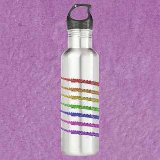 Flutes Instrument Rainbow Stainless Steel Water Bottle