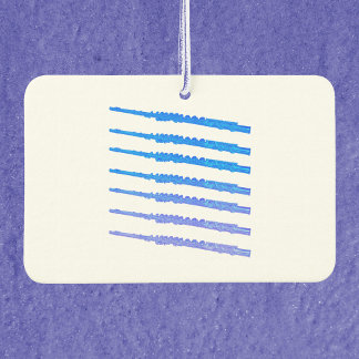 Flutes Pattern Blue Music Air Freshener