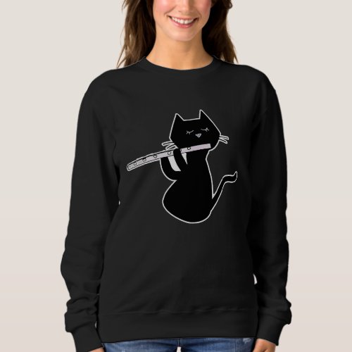 Fluting Cat  Flute  1 Sweatshirt