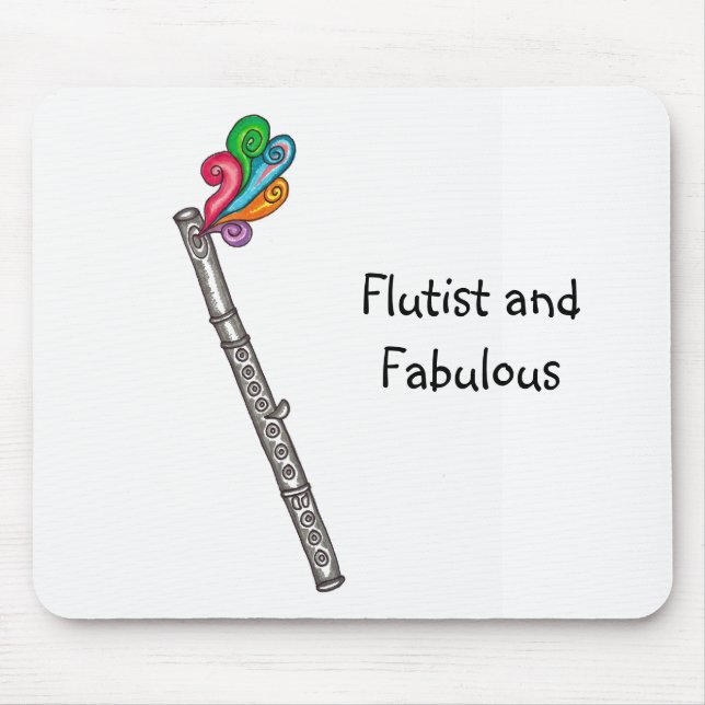 Flutist and Fabulous Mousepad (Front)