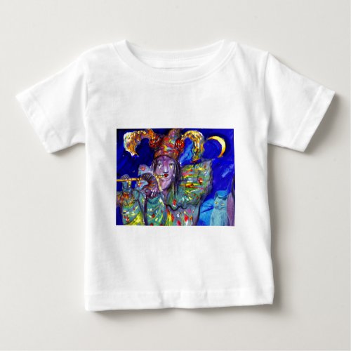 FLUTIST IN BLUE  Venetian Carnival Night Baby T_Shirt