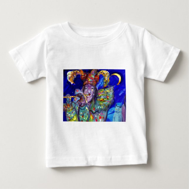 FLUTIST IN BLUE / Venetian Carnival Night Baby T-Shirt (Front)