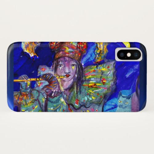 FLUTIST IN BLUE  Venetian Carnival Night iPhone X Case