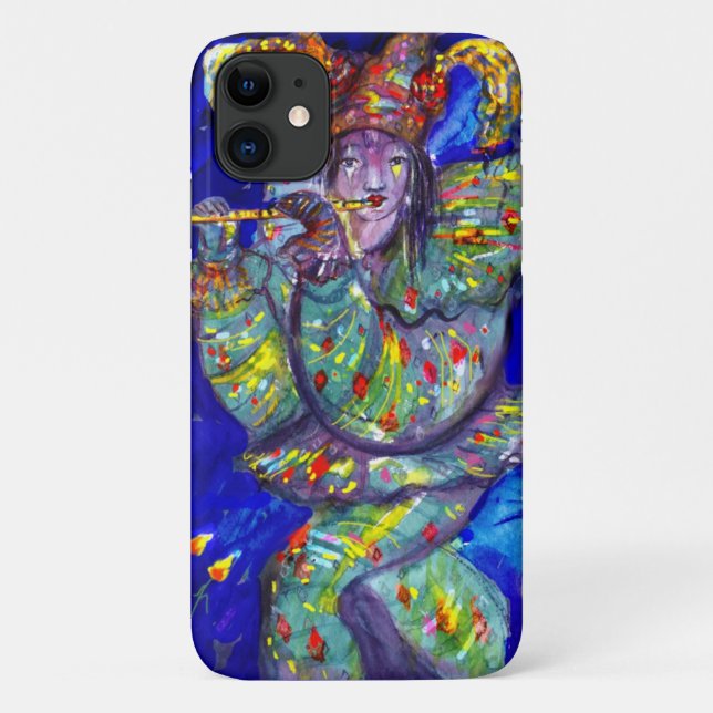 FLUTIST IN BLUE / Venetian Carnival Night Case-Mate iPhone Case (Back)