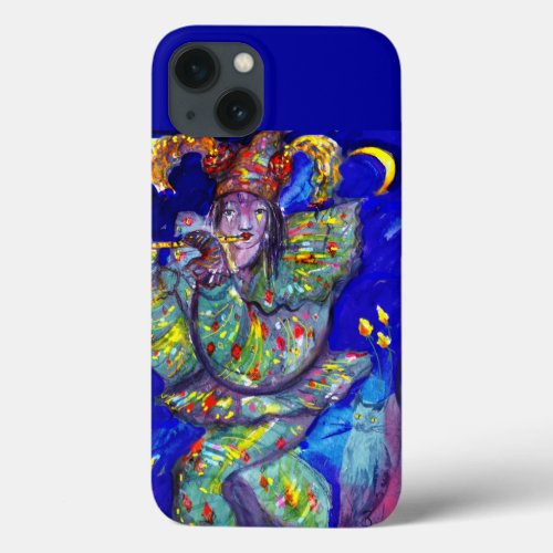 FLUTIST IN BLUE  Venetian Carnival Night iPhone 13 Case