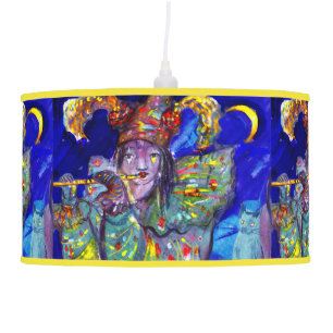 FLUTIST IN BLUE / Venetian Carnival Night Ceiling Lamp