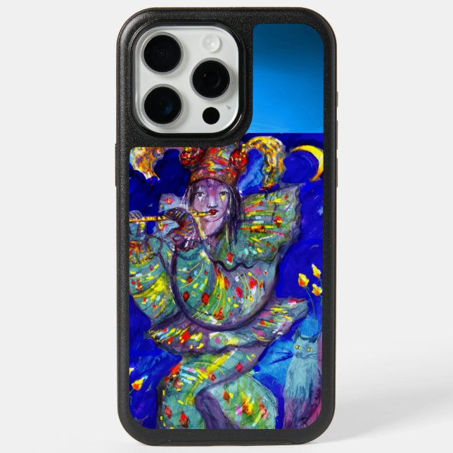 FLUTIST IN BLUE / Venetian Carnival Night iPhone C 15 Pro Max Case (Back)