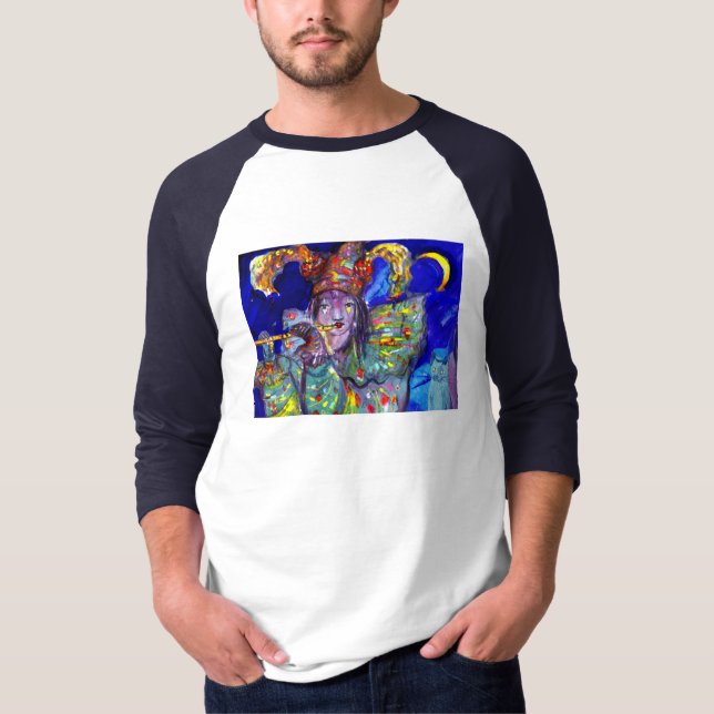 FLUTIST IN BLUE / Venetian Carnival Night T-Shirt (Front)