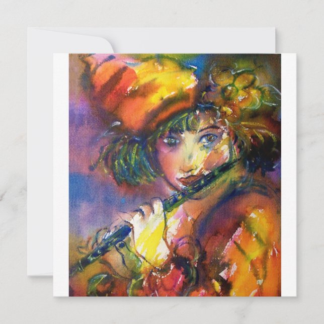FLUTIST PORTRAIT / Venetian Masquerade Announcement (Front)