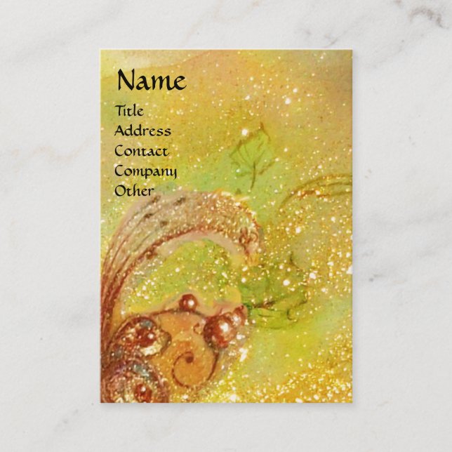 FLUTIST PORTRAIT / Venetian Masquerade Business Card (Front)