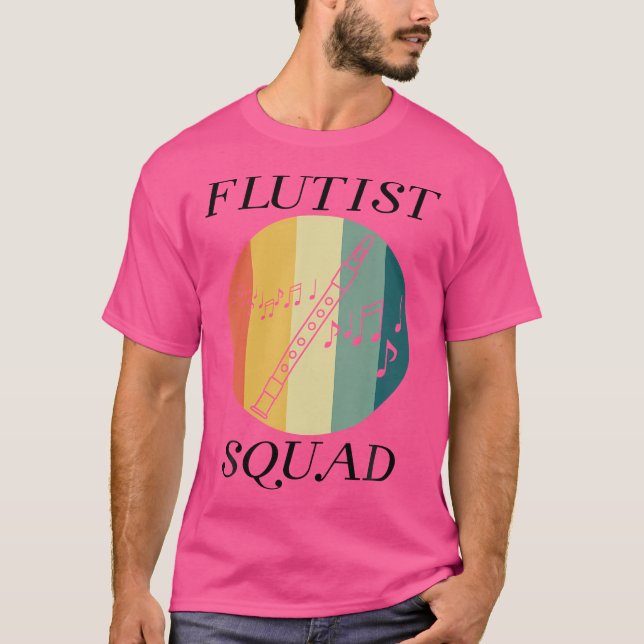Flutist Squad Orchestra Music Flute Player T-Shirt (Front)