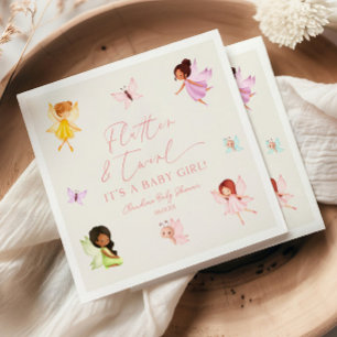 Flutter and Twirl Enchanted Fairy Baby Shower Napkins