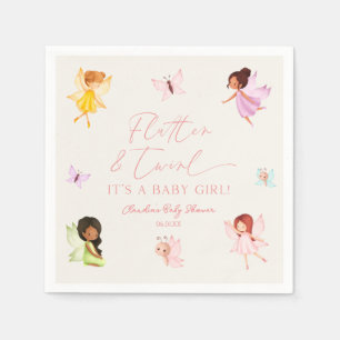 Flutter and Twirl Enchanted Fairy Baby Shower Napkins
