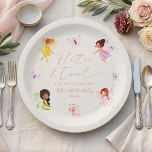 Flutter and Twirl Enchanted Fairy Birthday Party Paper Plates