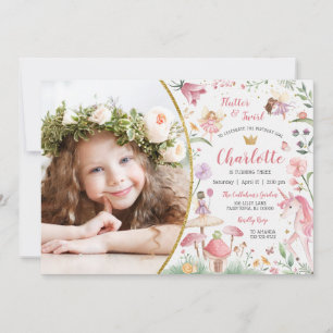 Flutter and Twirl Enchanted Fairy Garden Photo Invitation