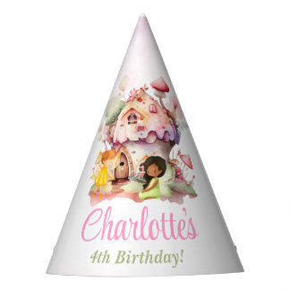 Flutter and Twirl Fairy Birthday Party Hat