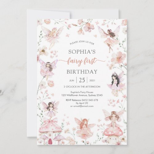 Flutter and Twirl Fairy First 1st Birthday