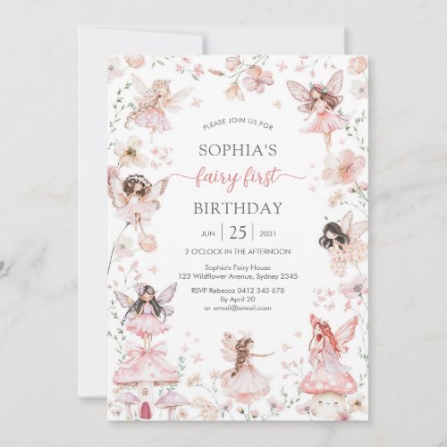 Flutter and Twirl Fairy First 1st Birthday