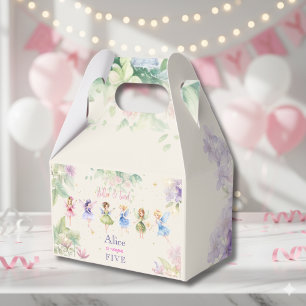 Flutter and twirl Fairy garden floral birthday Favor Boxes