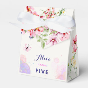 Flutter and twirl Fairy garden watercolor birthday Favor Boxes