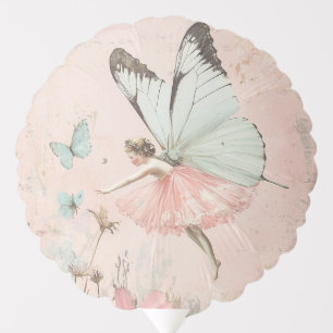Flutter and Twirl Flower fairy girl Balloon