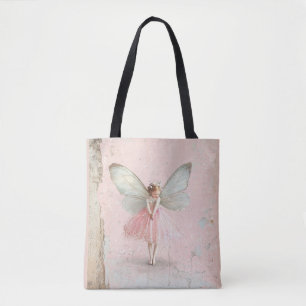 Flutter and Twirl Flower fairy girl Tote Bag