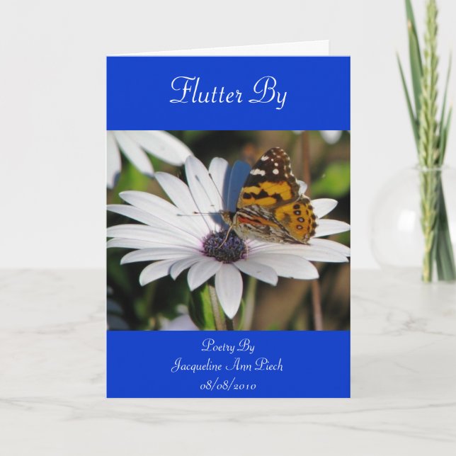 Flutter By Poetry Greeting Card (Front)