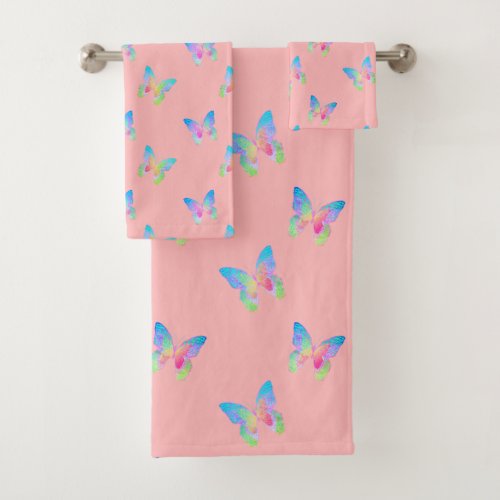 Flutter_Byes peach towel set
