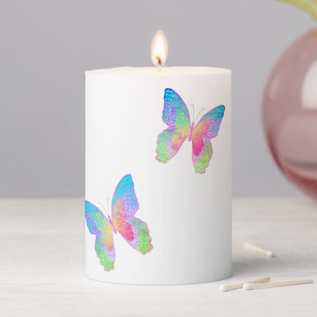 Flutter-Byes Pillar Candle (In Situ)