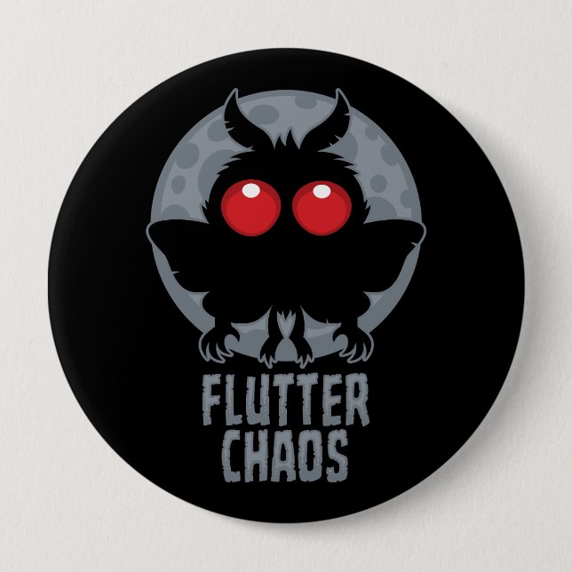 Flutter Chaos Mothman Cryptic Legend Button (Front)