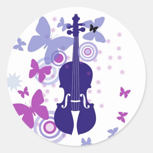 Flutter Fiddle Violin Stickers