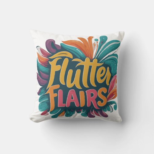 Flutter flaire  throw pillow
