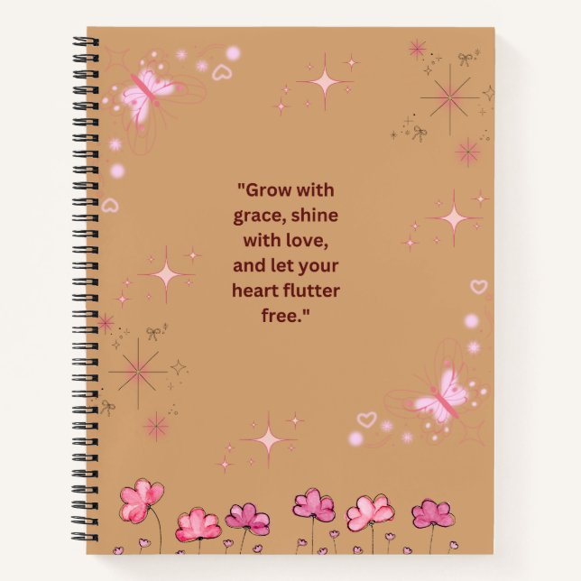  "Flutter & Flourish: A Journal for Positivity  (Front)